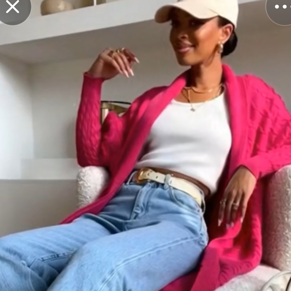 Lauren Ralph Lauren Pink Cardigan Sweater - Picture 3 of 9